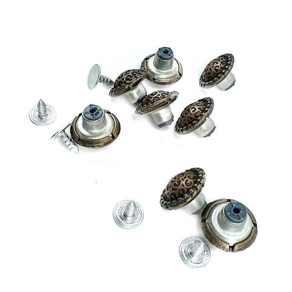 15 mm - 24 Size Convex and Patterned Jeans Button E 580