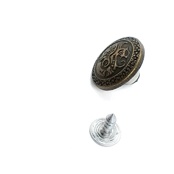 17 mm 28 L Jeans Button with Logo E 638