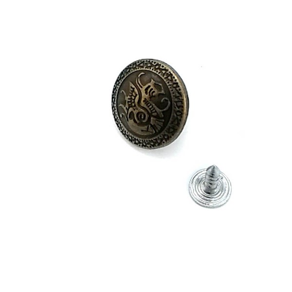 17 mm 28 L Jeans Button with Logo E 638