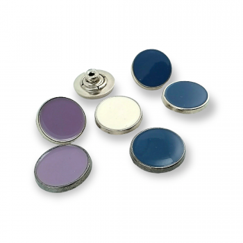 21 mm 32 L Flat Coin Type and Enameled Jeans Button E 820