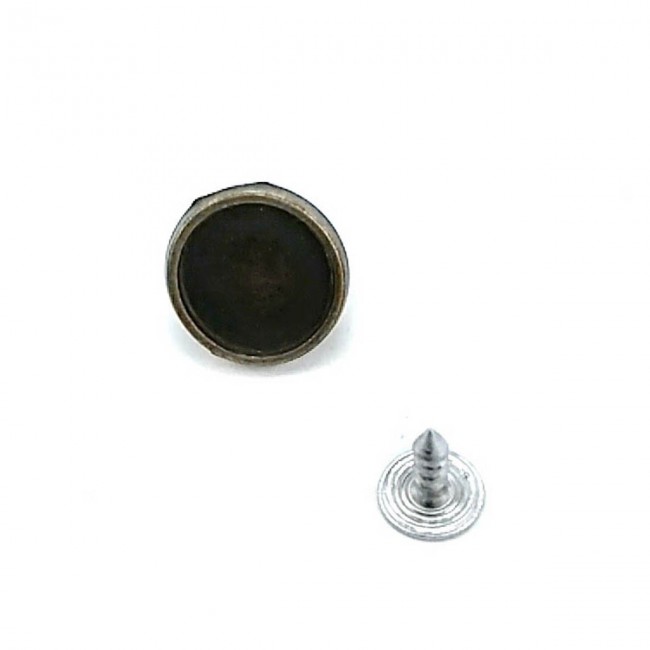 15 mm Sade Kot düğme E 821 15 mm Sade Kot düğme E 821