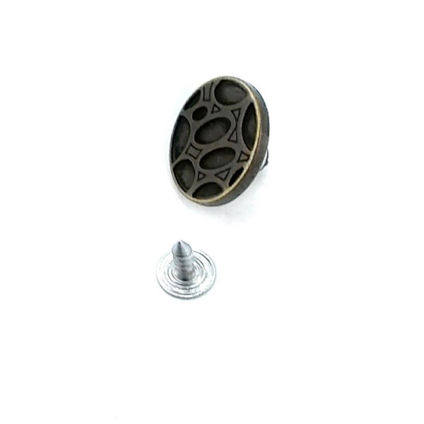 20 mm 32 L Patterned Jeans Button E 847