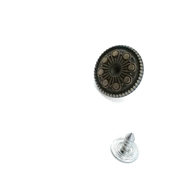 17 mm Patterned Jeans Button E 857