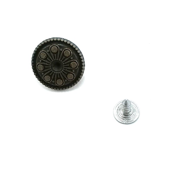 17 mm Patterned Jeans Button E 857