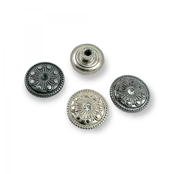 17 mm Patterned Jeans Button E 857