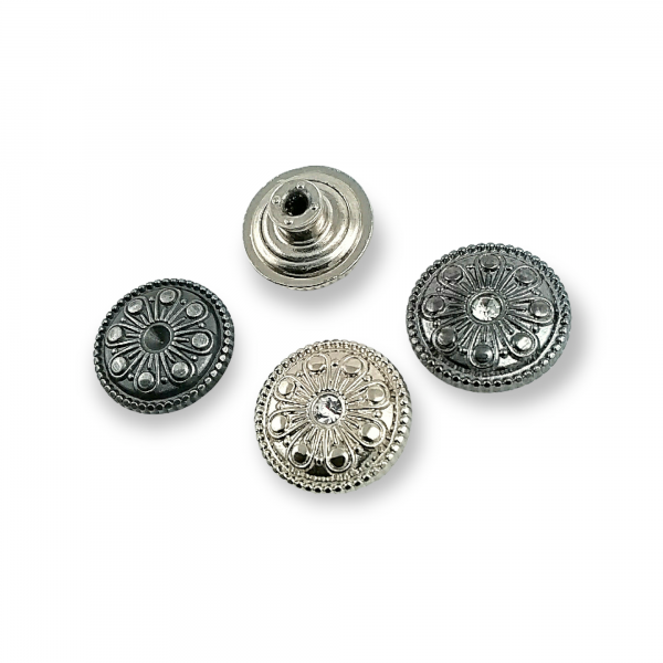 17 mm Patterned Jeans Button E 857