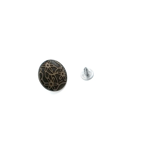 20 mm 32 L  Stars Patterned Snap Button E 859