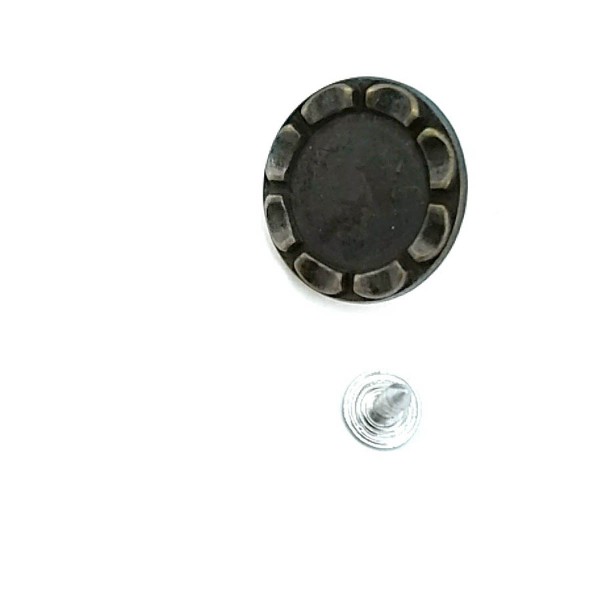 22 mm 37 Boy Mineli Kenarları Desenli Kot Düğmesi E 868