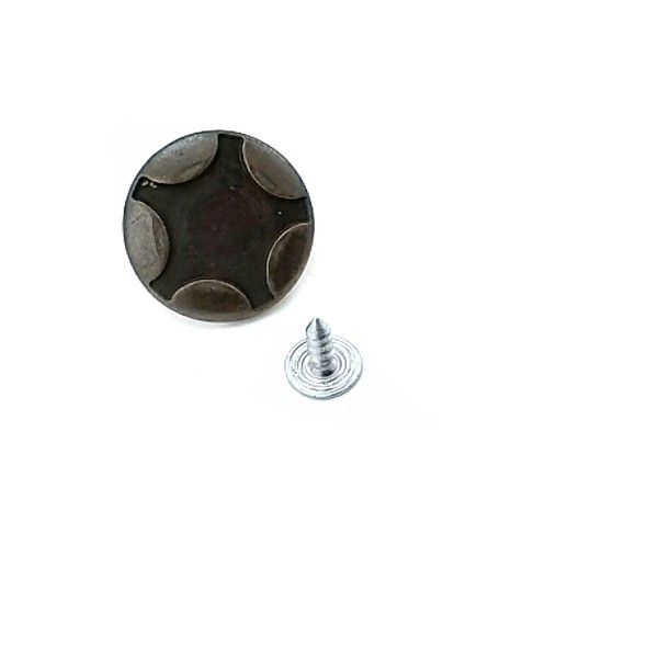 22 mm 37 L Star Detailed Jeans Button E 871
