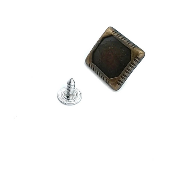 19 x 17 mm Dikdörtgen Mineli Kot Düğmesi  E 885