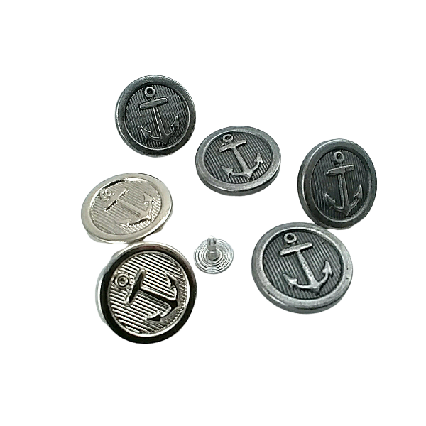 20 mm 32 L Anchor Pattern Jeans Button E 905