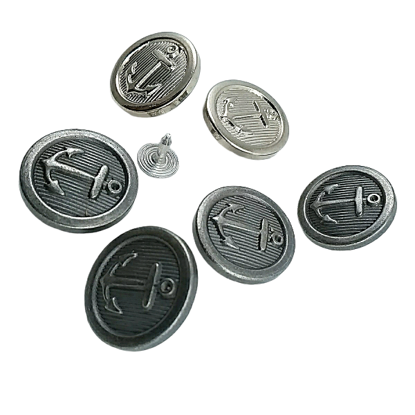 20 mm 32 L Anchor Pattern Jeans Button E 905