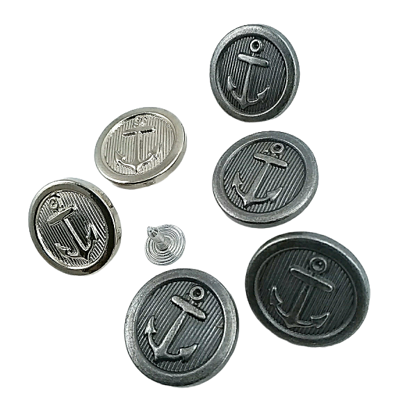 20 mm 32 L Anchor Pattern Jeans Button E 905