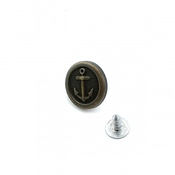 17 mm 28 L Anchor Pattern Snap Button E 906