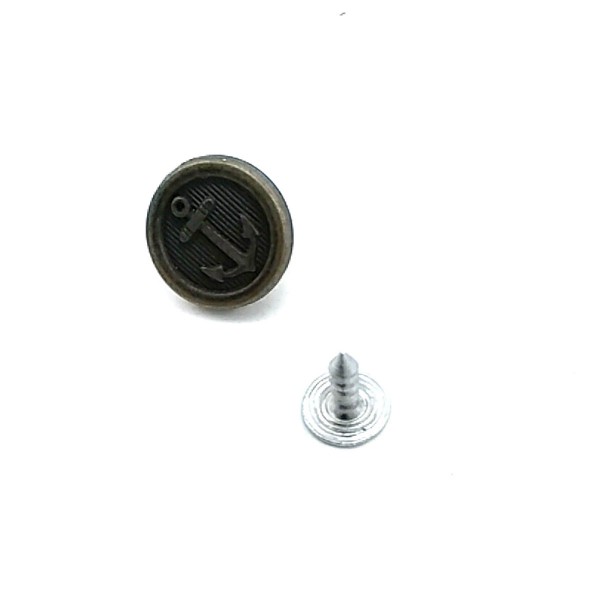 15 mm 24 L  Anchor Logo Jeans Button E 907