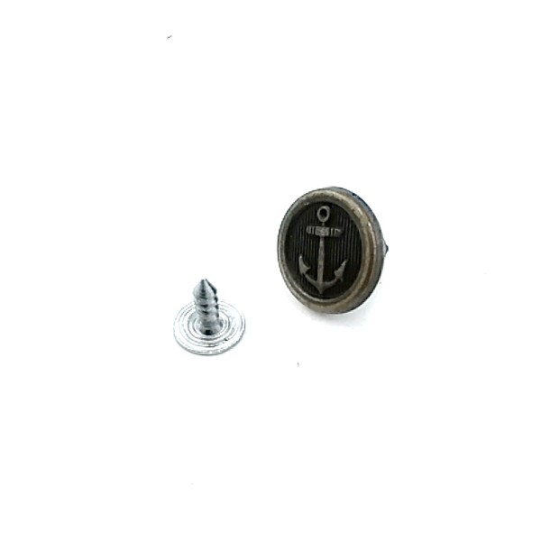 15 mm 24 L  Anchor Logo Jeans Button E 907