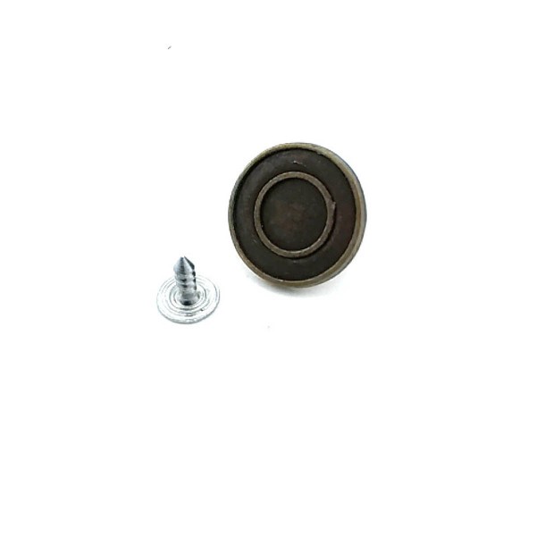 19 mm 30 Boy Mineli Halka Desenli Kot Düğmesi E 939