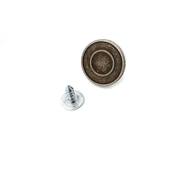 17 mm 27 L Ring Pattern Enameled Jeans Button E 940