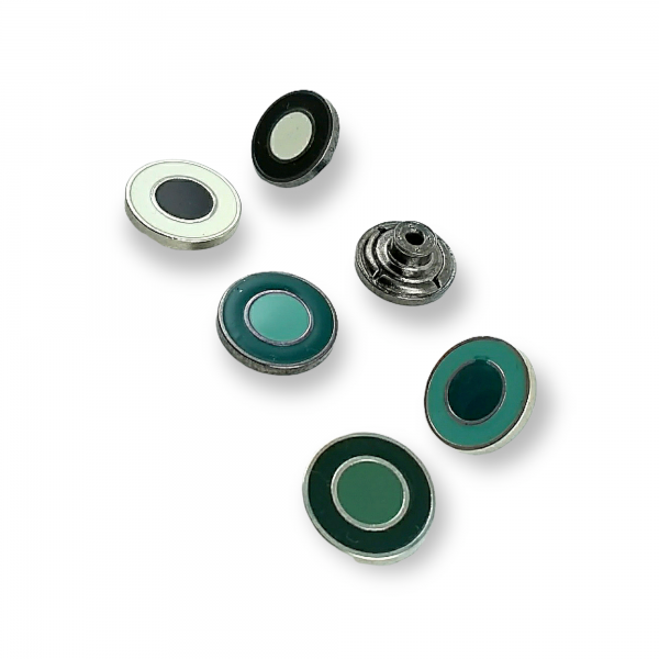 17 mm 27 L Ring Pattern Enameled Jeans Button E 940