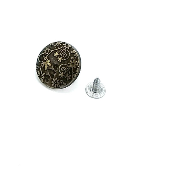 20 mm Flower Garden Pattern Jeans Button E 994