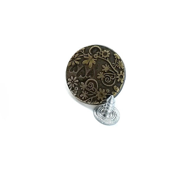 20 mm Flower Garden Pattern Jeans Button E 994