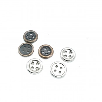 11 mm - 18 L  Four Hole Metal Button Aesthetic and Stylish E 1074