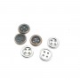 11 mm - 18 L  Four Hole Metal Button Aesthetic and Stylish E 1074