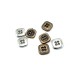 11 x 11 mm - 18 size Square Four-hole metal button post E 1090