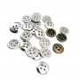 15 mm - 24 Lignes  Metal button post four holes E 1278