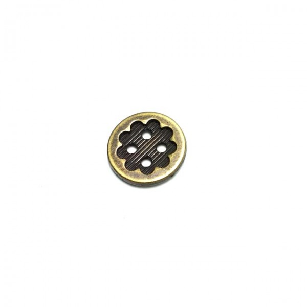 Metal button post four holes 15 mm - size 24 E 1278