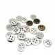 Metal button post four holes 15 mm - size 24 E 1278