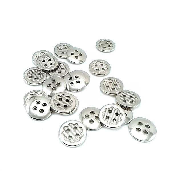 Metal button post four holes 15 mm - size 24 E 1278