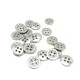 Metal button post four holes 15 mm - size 24 E 1278