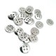 Metal button post four holes 15 mm - size 24 E 1278