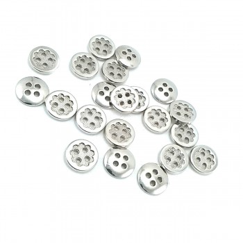 13 mm Flower Design Lined 4-Hole Sewing Button E 1279