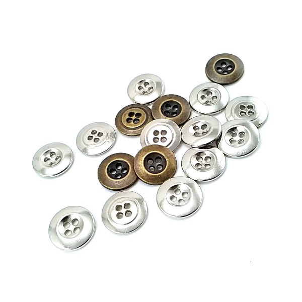 Metal Button With Four Holes 16 mm 26 lignes E 1284