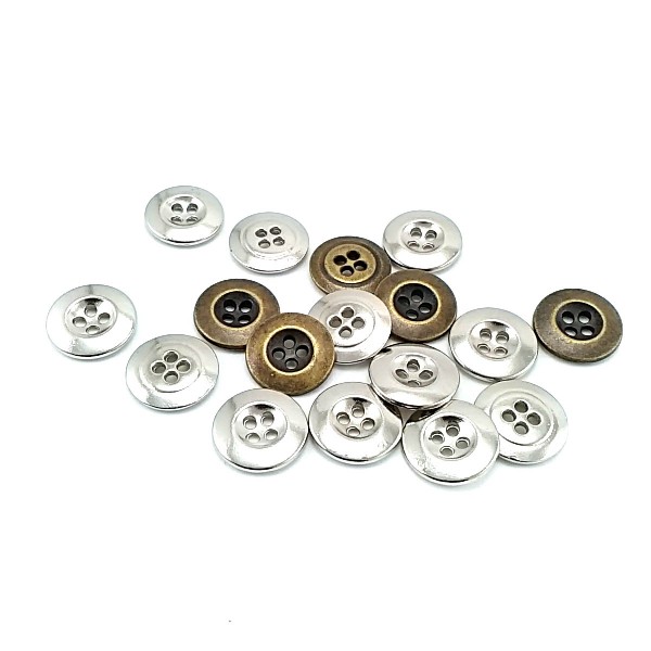 Metal Button With Four Holes 16 mm 26 lignes E 1284