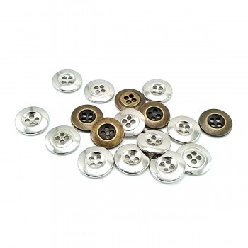 16 mm 26 lignes Metal Button With Four Holes E 1284