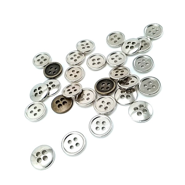 11 mm - 18 size Simple Four-Hole Metal Button E 1426