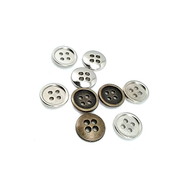 11 mm - 18 boy Sade Dört Delikli Metal Düğme E 1426