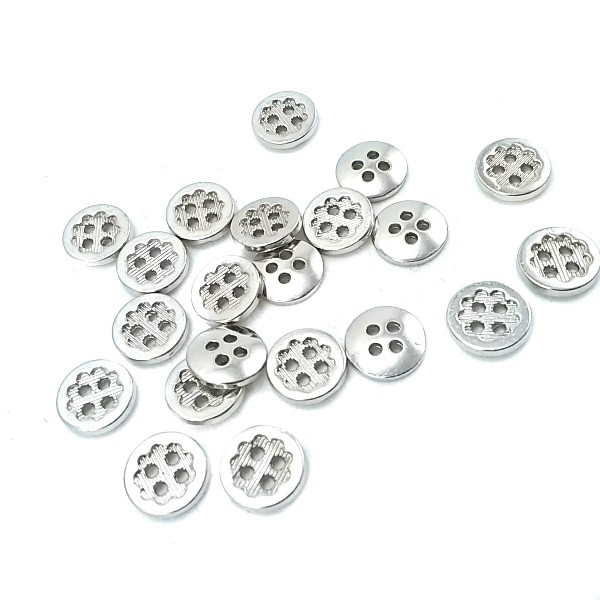 11 mm - 18 size Flower Design Lined Four-Hole Sewing Button E 1431