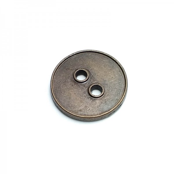 18 mm - 28 L  Plain Two Hole Metal Button E 1547