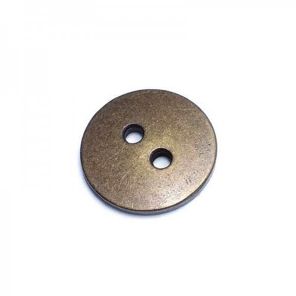 18 mm - 28 L  Plain Two Hole Metal Button E 1547