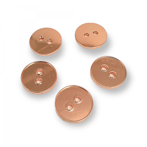 18 mm - 28 L  Plain Two Hole Metal Button E 1547