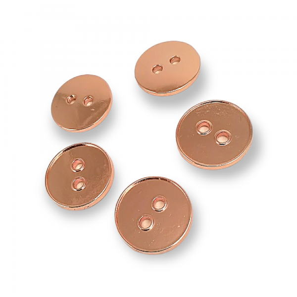 18 mm - 28 L  Plain Two Hole Metal Button E 1547