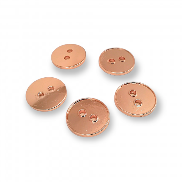 18 mm - 28 L  Plain Two Hole Metal Button E 1547