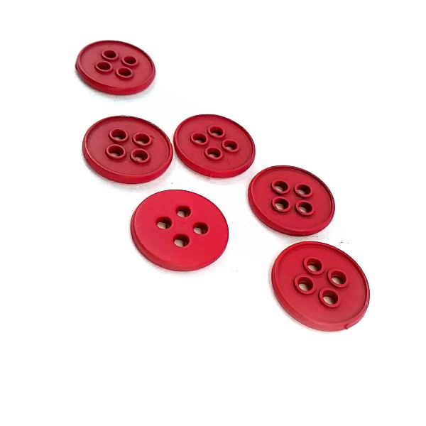 Metal button post with four holes 17 mm E 1012