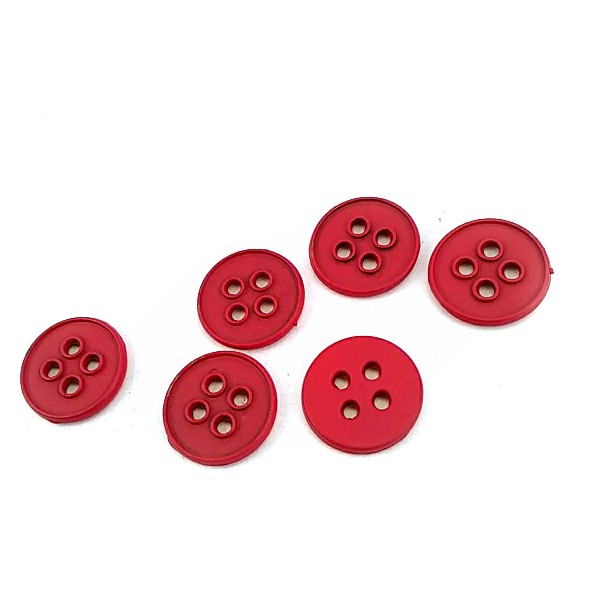 Metal button post with four holes 17 mm E 1012