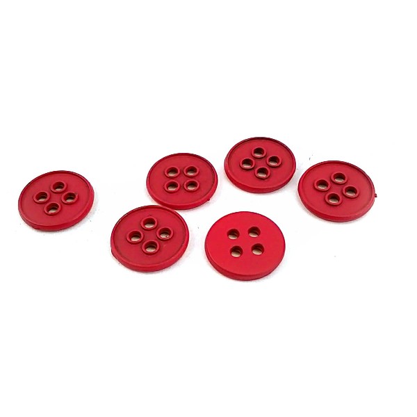 Metal button post with four holes 17 mm E 1012