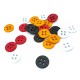 Metal button post with four holes 17 mm E 1012